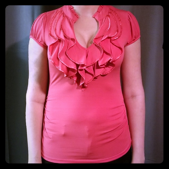 HeartSoul Pink Ruffle Blouse - Picture 1 of 2